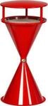 Standascher mit Dach und Bodenronde, Kunststoff, rot