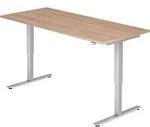 Schreibtisch ULM, elektrisch h&ouml;henverstellbar, Rechteck, T-Fu&szlig;, B 1800 x T 800 x H