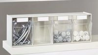Kleinteilemagazin MultiStore, Reihengr&ouml;&szlig;e 4, B 600 x T 137 x H 207 mm, Volumen 8,4