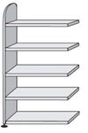 B&uuml;roregal Dante&reg;, Anbauregal, H 1900 x B 1000 mm, ohne R&uuml;ckwand, lichtgrau