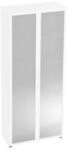 Glast&uuml;renschrank TARA, 5 Ordnerh&ouml;hen, B 800 x T 346 x H 1880 mm, wei&szlig;