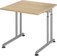 Schreibtisch Breno, manuelle H&ouml;heneinstellung, horizontaler Kabelkanal, B 800 x T