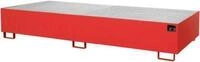 Regalwanne Typ RW/GR 3300-3, mit Gitterrost, rot RAL3000