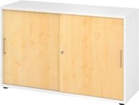 Schiebet&uuml;rschrank Breno, abschlie&szlig;bar, Spanplatte, melaminharzbeschichtet, B 1200 x