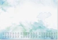 Sigel Papier-Schreibunterlage, Aquarell, gr&uuml;n/blau, ca. A2, Kalender 2026/2027/2028,