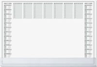 Sigel Papier-Schreibunterlage, Wochenplan, grau, ca. A2, Kalender 2026/2027,