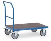 Plattformwagen fetra&reg;, Schiebeb&uuml;gel, Lenk- & Bockrollen, bis 600 kg, Ladefl&auml;che