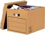 Aufbewahrungsbox Bankers Box, 10 St&uuml;ck, B 320 x T 390 x H 260 mm, B-Flute Wellpappe,