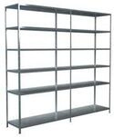 Schulte Regalwelt Steckregal, H 2300 x B 2400 x T 500 mm, verzinkt silber