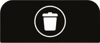 Hinweistafel f&uuml;r konfigurierbare Recyclingstation von Rubbermaid, f&uuml;r 57 Liter