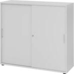 Schiebet&uuml;rschrank Breno, abschlie&szlig;bar, Spanplatte, melaminharzbeschichtet, B 1200 x