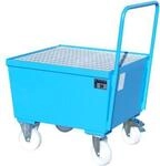 Auffangwanne Typ AW-F1, fahrbar, blau RAL5012