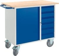 Rollcart Transportsysteme Werkbank mit Schrank, 6 Schubladen und 2 Lenkrollen/2