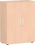 Fl&uuml;gelt&uuml;renschrank PALENQUE, 3 Ordnerh&ouml;hen, B 800 x T 420 x H 1104 mm, Buche-Dekor