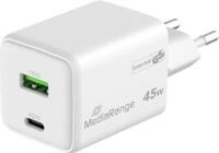 MediaRange Quick Charge Schnellladeadapter MRMA113-2, 45 W, Eurostecker, 1 x USB-C