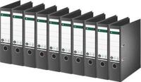 LEITZ&reg; Ordner 1007/1008, DIN A4, R&uuml;ckenbreite 80 mm, 10 St&uuml;ck, schwarz