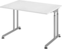 Schreibtisch Breno, manuelle H&ouml;heneinstellung, horizontaler Kabelkanal, B 1200 x T