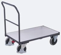 ESD Schiebeb&uuml;gelwagen, Stahl/Spanplatte, Graphitgrau/Lichtgrau, L 1230 x B 800 mm,