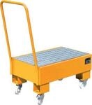 Auffangwanne, Typ AW60-1 SR, fahrbar, orange RAL2000
