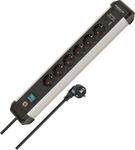 Brennenstuhl Premium-Alu-Line Steckdosenleiste, 6-fach, USB-C PD 30W, Aluminium, 3m