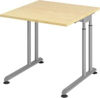 Schreibtisch Breno, manuelle H&ouml;heneinstellung, horizontaler Kabelkanal, B 800 x T