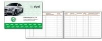 Pkw Fahrtenbuch Sigel, A6 quer, 40 Blatt f&uuml;r ca. jeweils 430 Fahrten, 2 Stck + 1