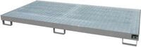 Regalwanne Typ RW/GR 2700-1, mit Gitterrost, grau RAL7005