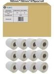 Etiketten G&G, kompatibel zu Zebra 800264-605, 102 x 152 mm, selbstklebend,