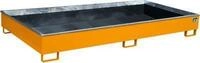 Bauer Regalwanne RW 2700-2 PE, mit PE-Einsatz, L 2665 x B 1315 x H 305 mm, gelborange