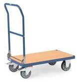 fetra&reg; Klappwagen, Ladefl&auml;che Holzwerkstoff, je 2 Lenk- & Bockrollen, 850 x 500 mm