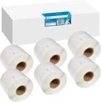 Etiketten G&G, kompatibel zu Dymo 99014/S0722430, 6x220 St&uuml;ck, permanenthaftend, B