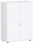 Fl&uuml;gelt&uuml;renschrank PALENQUE, 3 Ordnerh&ouml;hen, B 800 x T 420 x H 1104 mm, wei&szlig;
