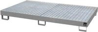 Regalwanne Typ RW/GR 2200-1, mit Gitterrost, grau RAL7005