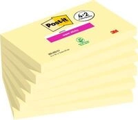 Post It Post-it Super Sticky Haftnotizen Gelb 76 x 127 mm, doppelt starke Haftung,