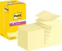 Post It Super Sticky Z-Notes Post-it R33012SY, f&uuml;r Z-Notes Spender, 12 Bl&ouml;cke, 90