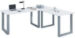 Eckschreibtisch, Winkel 90&deg;, B&uuml;gelfu&szlig;, B 1900 x T 800/1600 x H 760 mm,