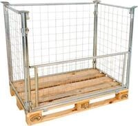 Gitteraufsatzrahmen, f&uuml;r Europaletten, Nutzlast bis 800 kg, &Ouml;ffnungsklappe,