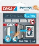 tesa&reg; Powerstrips CLICK LARGE, 7,2 kg, 16 x 2 Streifen Multipack, selbstklebend,