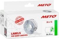 Preisetiketten METO&reg;, f&uuml;r 2-zeilige Preisauszeichner, wiederabl&ouml;sbar, Wellenrand,