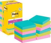 Post-It Super Sticky Notes, Cosmic Collection, 76 mm x 76 mm, 90 Blatt, 8...