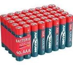 Alkaline Batterien Ansmann, Micro AAA, 7 Jahre Lebensdauer, 40 St&uuml;ck 300945