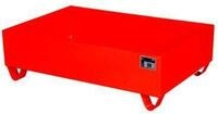 Stahl-Auffangwanne ohne Gitterrost, 1200 x 800 mm, rot RAL 3000
