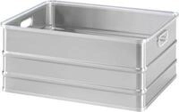 Transportkasten, stapelbar, ungelocht, 116 l