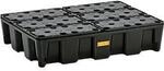 PE-Auffangwanne 60HD, aus Polyethylen, mit PE-Rost