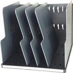 Exacompta Modulotop Sorter A4+ EcoBlack Schwarz/Grau, 5 Trennplatten,