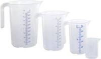 H&uuml;nersdorff Messkannen-Set, 4-tlg.,Polypropylen transparent, offener Griff
