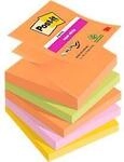 POST-IT Haftnotizen Super Sticky Z-Notes Boost R330-5SS-BOOS, 76 x 76 mm, farbig, 5 x