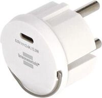 Brennenstuhl USB-C Adapter, kompakt, 2,4A Ausgang, Sicherheitsfunktionen, L 39 x B 39
