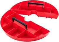 Ablageschale Toolbox, Kunststoff, 2-tlg., rot, &Oslash; 420 x H 50 mm