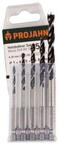 Projahn Holzspiralbohrer-Set, 5-teilig, 6-kant Schaft E6.3, &Oslash; 3-4-5-6-8 mm,...